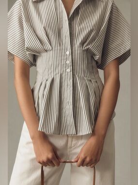 NWT The Tobie Pleated Blouse